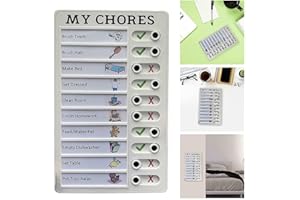 Anshka Memo Plastic Board-Portable RV Checklist Note Board, Removable and Reusable My Chores and Elder Care Checklist Family Planner Notepad, for Home Camping Travel, for Kids&Adults (My)