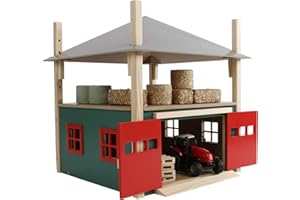 VAN MANEN Kids Globe Farming 610086 Wooden Barn with Storage 1:32 Scale