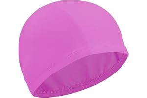 SINTEGE Bonnet de Natation en Tissu Élastique Bonnet de Bain Bonnet de Piscine Antidérapant Bonnet de Natation en Nylon Souple pour Femmes Hommes Adultes Jeunes Baignade