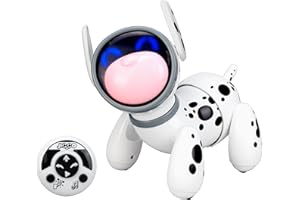 Silverlit - Ycoo - Chien Robot Jiggo – Robot Chien Interactif avec Télécommande – Nez Lumineux Émotionnel & Capteur Tactile – Réagit aux Caresses