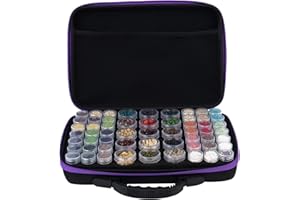 HPERU Garden Seed Organizer 60 Slots Seed Storage Organizer with Handle ＆ Zipper, Moisture-proof Seed Storage Box with EVA Insert for Flower Vegetable Plants