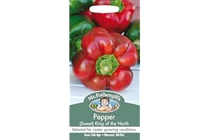 MR FOTHERGILLS Mr Fothergill's Vegetable Seeds, Pepper (Sweet) King of The North, Red, 0.3 x 7.5 x 14.5 cm