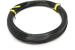 BEADSVISION 0,39 EUR/m Aluminiumdraht 10m Aluminium Schwarz 1mm Basteldraht Modellierdraht basteln Floristik DIY Farbwahl (Schwarz)