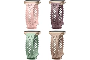 Charlam 4 Pack Bracelets Compatible avec Bracelet Fitbit Versa 3/ Versa 4/ Bracelet Fitbit Sense/Sense 2, Silicone Souple Mince Dentelle Respirant Bracelet pour femmes et filles