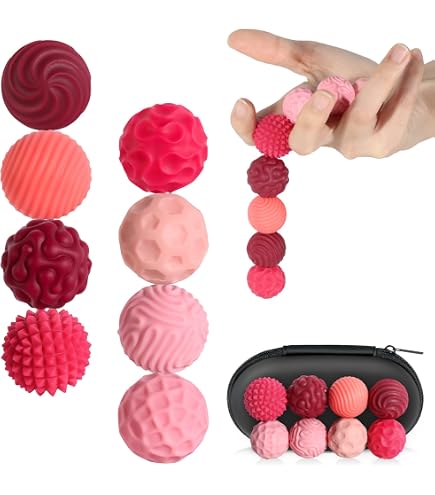 8 Palline Magnetiche Sensoriali Antistress In Silicone - Viola
