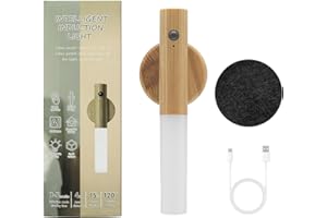 EKJANEPE Portable Rechargeable Wall Light, Removable Magnetic Motion Sensor Night Light, 3000K Warm White, 1W LED Indoor Night Light, Wall Sconces for Hallways, Bedrooms, Stairs