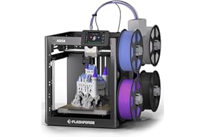 VOXELAB FLASHFORGE AD5X Multi-Color 3D-Drucker mit 4 Farben&IFS,Vollautomatische Nivellierung, FDM 3D-Drucker mit bis zu 600 mm/s Druckgeschwindigkeit, Düse bis 300°C,Großes Druckvolumen220x220x220mm (AD5X)
