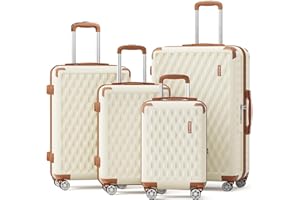 Melalenia 4 PCS Juego de Maletas, Set de Trolley Viaje Rígidas Ultrasligeras, Ruedas 360° Antideslizantes Silenciosas y Cerradura TSA Ideal para Mujeres, Hombres, Familias y Otros Viajeros