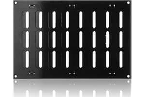 ABOUT VENT 300x200mm Rejilla de Ventilación Regulable Negra - Rejillas Metálicas