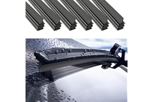 COMIOKE Gomma Universale di Ricambio per Tergicristalli - 6 Pezzi, 800 mm - Strisce per Automobile - Evita Danni al Vetro