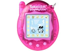 Tamagotchi Bandai Connection - Juguete electrónico digital translúcido rosa con conexión infrarroja para diversión compartida