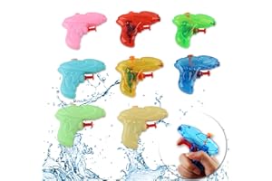 dellyy Pistola de Agua Niños, 8 Pcs Mini Pistolas de Agua Niños, Juegos Agua Niños, Juguetes de Verano al Aire Libre para Fiestas, Playa, Piscina