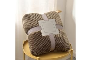 Chickwin Einfarbig Kuscheldecke Flauschig Weiche Wohndecke Flanelldecke Warm Winter Fleecedecke Couchdecke Sofaüberwurf Bettüberwurf TV Decke - 15 Farben (150x200cm,Kaffee)