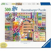 Puzzle 500 pièces : Studio d'art - Ravensburger - Rue des Puzzles