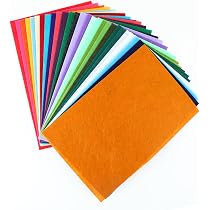 JOYSKY 10 pièces feutre 1 mm coloré A4 10 feuilles de feutre tissu feutre pour travaux manuels pour enfants bricolage artisanat patchwork 10 couleurs, papier calque orange, papier calque coloré