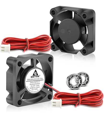 WINSINN 50mm Lüfter 24V – 5 Stück, Dual-Kugellager, 6000 U/min, 30 Cm Kabel Mit XH2.54-2PIN, Für Server & Industrie