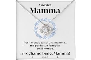 SOFIA FERRER Regali Festa Della Mamma Originali, Regalo Mamma Compleanno, Collana Argento 925 Con Dedica, Gioielli Donna, Festa Della Mamma Idee Regalo, Natale