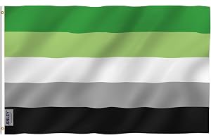 ANLEY Fly Breeze 3x5 Feet Aromantic Pride Flag - Vivid Color and UV Fade Resistant - Canvas Header and Double Stitched - Arom