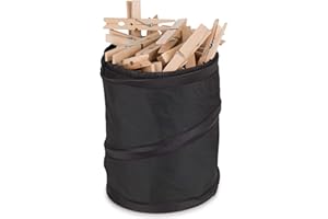 LAUNDRYSpecialist® Sac à pinces à linge avec boucle de suspension, pratique pour attacher à un séchoir ou une corde à linge. Peut contenir environ 100 grandes pinces à linge.