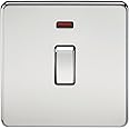 Knightsbridge SF8341NPC Screwless 20 A 1-Gang DP Switch, Polished Chrome with Neon
