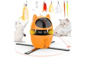 Dreamon Interaktywne zabawki dla kotów domowych, 3 w 1, ładowanie USB, automatyczne piórko dla kota, prezent dla zwierzaka