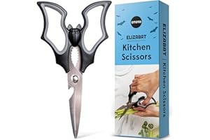 NEU!! Elizabat Küchenschere von OTOTO – Niedliche Fledermaus-Küchenschere, Schere, Küchenutensilien – Fledermäuse, Halloween-Geschenke, Kochschere, Küchenhelfer, Schere, gruselige Geschenke