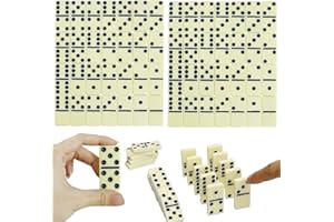 aieieii 2 Set Dominoes for Children, Dominos for Children, Vintage Classic Domino Game Compact and Durable, Suitable for Friends Family To Travel Family Entertainment and Study