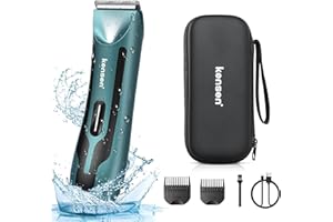 KENSEN Afeitadora Corporal Masculina, Depiladora Corporal Hombre en Seco y Húmedo, para Barba, Axilas, Pecho, Piernas y Genitales, Verde Oscuro
