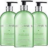 Baylis & Harding Signature Vetiver, Cedar & Lemongrass Anti-Bacterial Hand Wash 500ml (Pack of 3) - Vegan Friendly