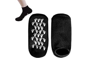 WANTUSHUI Silikon Socken,Feuchtigkeitssocken,Fußpflege Silikonsocken,Feuchtigkeitsspendende Socken,Gel Socken zur Reparatur,Silicone Socks (Schwarz)