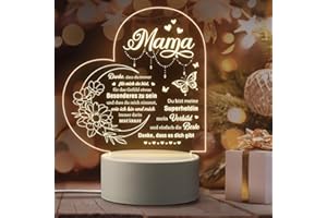 Giftasy Mama Geschenk - LED Acryl Nachtlicht Lampe, Geschenke für Mama, Mutter, Beste Mama Geschenk, Geburtstagsgeschenk für Mama, Geschenk Mama Geburtstag, Muttertagsgeschenke
