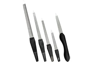 ‎SONNENSCHEIN BY HANS KNIEBES Sonnenschein by Hans Kniebes Nagelfeile 5er Set Saphirfeile Grob/Fein für Maniküre und Pediküre - 9cm, 13cm, 15,5cm, 17cm Hohlfeile und Klappfeile