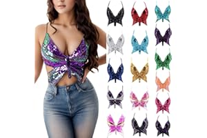 LKRSEEF Winx Club Kostüm Tanktops Winx Club Schmetterling Women Bloom Costume Schulterfreies Y2k Korsett Kostüm Weste Crop Blau Rot Korsage Rave Corsage Corset Bra Glitzeroberteil