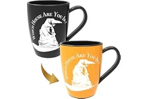 WOW! PODS WOW! STUFF Harry Potter Sorting Hat Mug - Hufflepuff | Heat Reveals Your Hidden Hogwarts House | Pour in Your Hot Drink to See Your House | Official Harry Potter Licensed Mug