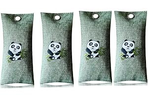 BOBOZHONG Bolsas de carbón Activado,4 Pcs (4 x 75g) Bolsa Desodorante,Elimina los Olores,Deshumidificador,Purificador De Aire,Bolsas purificadoras,para Zapatos,Coche,Cocina,baño,Nevera,Oficina