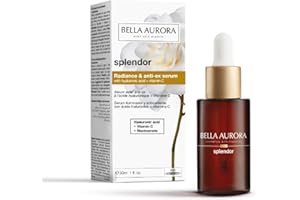 ‎BELLA AURORA Bella Aurora, Splendor Vitamin C + Hyaluronic Acid + Niacinamide, Serum rozświetlające i antyoksydacyjne, Serum przeciwstarzeniowe w fiolkach, przeciwzmarszczkowe (Kroplomierz 30 ml)