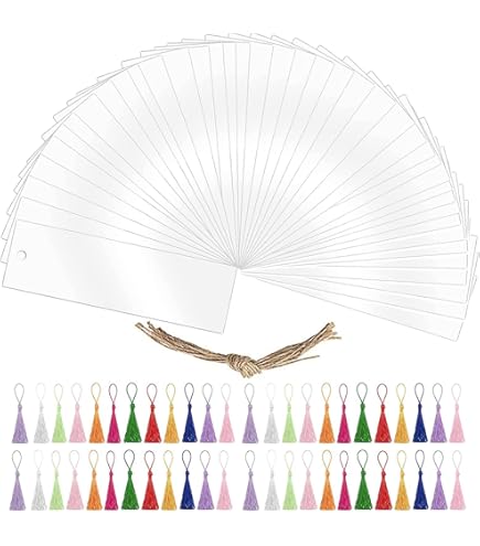SYEYCW 60 stuks acryl blanco bladwijzers set