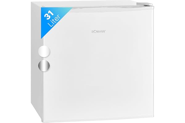 Bomann Gefrierbox 31L | Congélateur avec étagère grillagée | butée de porte interchangeable & réglage de la température en continu | Mini congélateur avec label 4 étoiles | GB 341.1 blanc