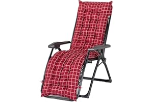 ONKUJLPST Garden Recliner Chair Cushions Thick Replacement Sun Lounger Cushion With Anti Slip Hood And 6 Pair Straps, Soft Comfortable Recliner Sofa Cushion For Garden Patio Vacation Relax (cushion Only)