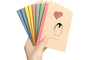 Taccuino, Quaderno Appunti, HOMEMARS Quaderni, Taccuino Appunti, Taccuino Tascabile, Notebook Quaderno, Blocco Appunti, Quadernino Piccolo, Taccuino A6, 8Pack Kraft Notebooks,10.5 x 14.5 cm, 40 Sheets
