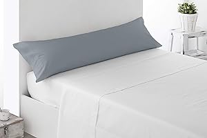 Miracle Home Funda Almohada, Suave y Cómoda, Algodón 50% Poliéster, Gris, Cama 135