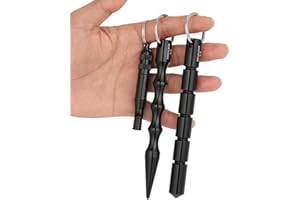 ‎AMATHINGS Amathings Kubotan In 2 Different Shapes And Colours, Pressure Booster For Self-Defence, Key Fob With Emergency Hammer, Pack of 2-4