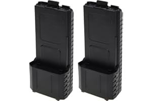 Create idea Lot de 2 Coques de Batterie 6X AA Compatible avec Baofeng UV-5R UV-5R Plus UV-5RB UV-5RE UV-5RA Plastique 6 AA de Remplacement Noir