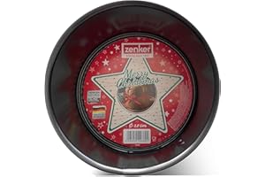 Zenker Stampo panettone, acciaio al carbonio con rivestimento antiaderente, temperatura massima consigliata 230 °C, lavare a mano, dimensione Ø18x10 cm, Linea Merry Christmas