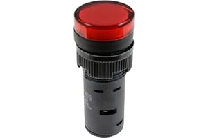 SWITCH ELECTRONICS Red 16mm LED Pilot Indicator Light Panel Mount 230V