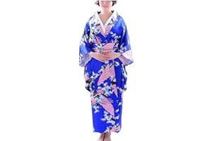 Botanmu Women's Peacock Kimono Robe Japanese Dress Photography Cosplay Costume 5 Colors