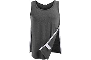 Deyeek Unisex Shirt nach Schulteroperationen Reha Tank Tops Herren Snap Open Tearaway Tanktop Damen mit Snap Chemo Rotatorenmanschette Kleidung Nach Chirurgie S-XXL