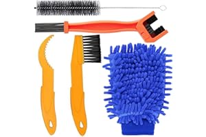 Xemnys Kit de cepillo de limpieza para bicicleta, limpiador de cadena de bicicleta, accesorios de motocicleta, herramienta de limpieza múltiple para bicicleta de montaña, motocicleta y cadena de