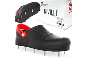Nivilli Robocze buty do paznokci, buty do opalania, buty do paznokci PU z 10 gwoździami 25 mm każdy już zmontowany, narzędzie o profesjonalnej jakości.