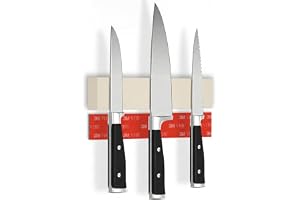 CUCINO självhäftande magnetisk knivlist – testvinnare med extra stark magnet – enkel montering med 3M-tejp utan borrning, bei